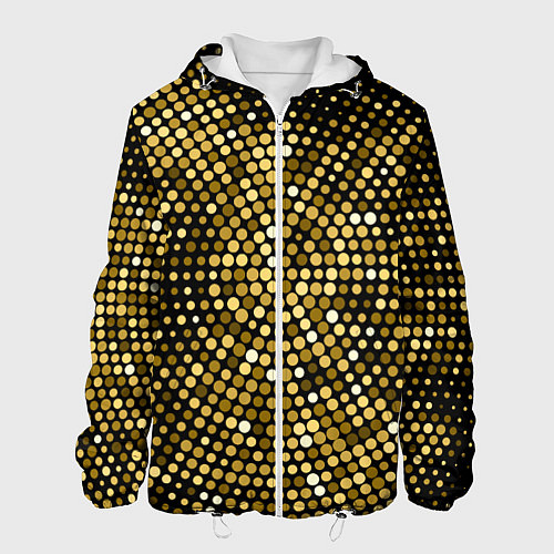 Мужская куртка Золотые блестящие блестки / 3D-Белый – фото 1