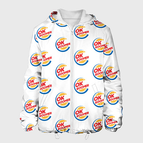 Мужская куртка OK boomer logo / 3D-Белый – фото 1