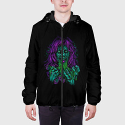 Куртка с капюшоном мужская Ведьма, цвет: 3D-черный — фото 2