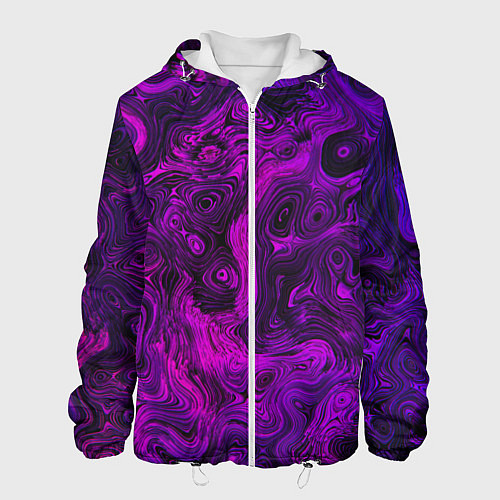 Мужская куртка Abstract purple / 3D-Белый – фото 1
