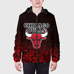 Куртка с капюшоном мужская CHICAGO BULLS, цвет: 3D-черный — фото 2