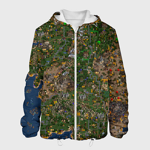 Мужская куртка Карта в Heroes 3 / 3D-Белый – фото 1