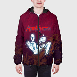 Куртка с капюшоном мужская Агата Кристи, цвет: 3D-черный — фото 2