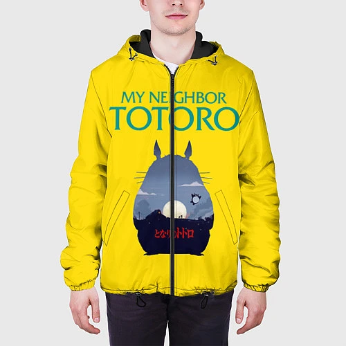 Мужская куртка Тоторо / 3D-Черный – фото 3