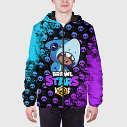 Куртка с капюшоном мужская Brawl Stars LEON SHARK, цвет: 3D-черный — фото 2