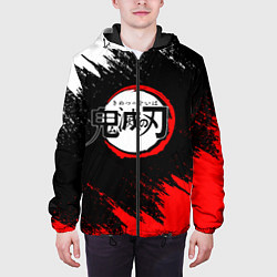Куртка с капюшоном мужская KIMETSU NO YAIBA, цвет: 3D-черный — фото 2