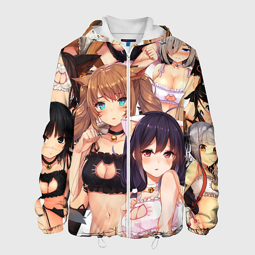 Мужская куртка Ahegao / 3D-Белый – фото 1