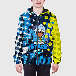 Куртка с капюшоном мужская BRAWL STARS ЛЕОН ШАРК, цвет: 3D-черный — фото 2