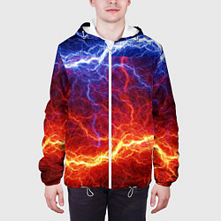 Куртка с капюшоном мужская Лёд и огонь, цвет: 3D-белый — фото 2