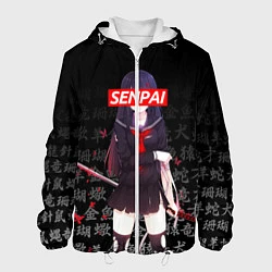 Куртка с капюшоном мужская SENPAI ANIME, цвет: 3D-белый