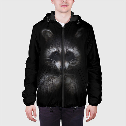 Мужская куртка Енот / 3D-Черный – фото 3