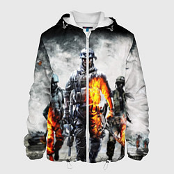 Куртка с капюшоном мужская Battlefield, цвет: 3D-белый