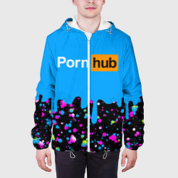 Куртка с капюшоном мужская PornHub, цвет: 3D-белый — фото 2