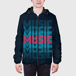 Куртка с капюшоном мужская Music, цвет: 3D-черный — фото 2