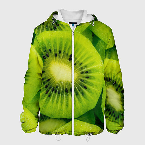 Мужская куртка Зеленый киви / 3D-Белый – фото 1