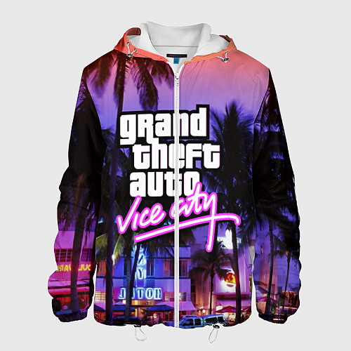 Мужская куртка Grand Theft Auto Vice City / 3D-Белый – фото 1