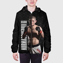 Куртка с капюшоном мужская Хабиб Нурмагомедов, цвет: 3D-черный — фото 2