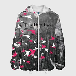 Куртка с капюшоном мужская Three Days Grace art, цвет: 3D-белый