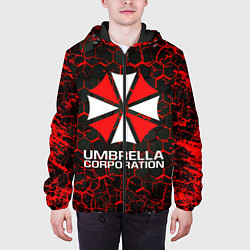 Куртка с капюшоном мужская UMBRELLA CORPORATION, цвет: 3D-черный — фото 2