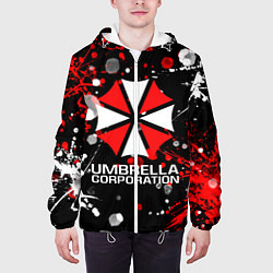 Куртка с капюшоном мужская UMBRELLA CORPORATION, цвет: 3D-белый — фото 2