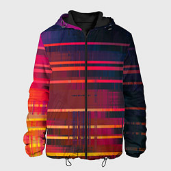 Куртка с капюшоном мужская Glitch of gradient, цвет: 3D-черный