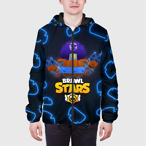 Мужская куртка Brawl Stars Darryl / 3D-Черный – фото 3