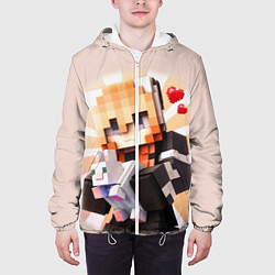 Куртка с капюшоном мужская MINECRAFT, цвет: 3D-белый — фото 2