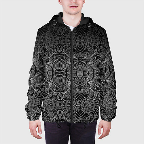 Мужская куртка Модульный узор / 3D-Черный – фото 3