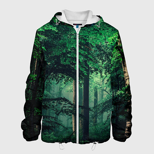 Мужская куртка Деревья / 3D-Белый – фото 1