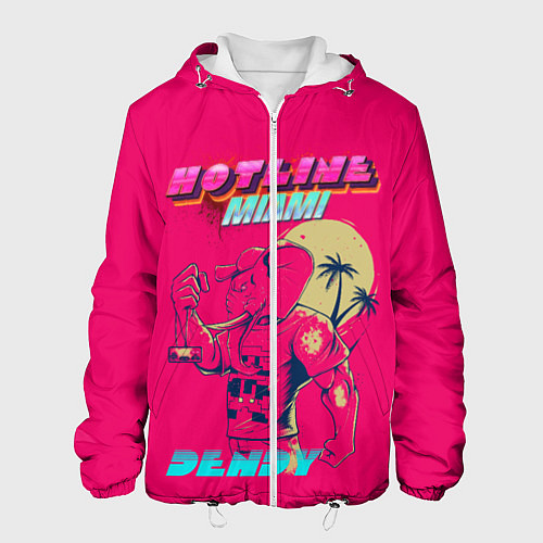 Мужская куртка Hotline Miami / 3D-Белый – фото 1