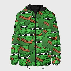Куртка с капюшоном мужская Pepe The Frog, цвет: 3D-черный