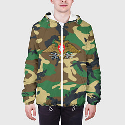 Куртка с капюшоном мужская Камуфляж Войска связи, цвет: 3D-белый — фото 2