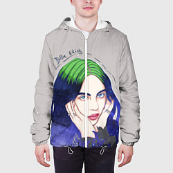 Куртка с капюшоном мужская BILLIE EILISH, цвет: 3D-белый — фото 2