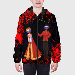 Куртка с капюшоном мужская CountryHumans, цвет: 3D-черный — фото 2