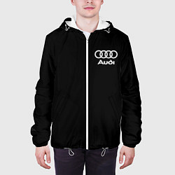 Куртка с капюшоном мужская Audi, цвет: 3D-белый — фото 2