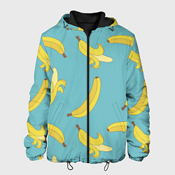 Куртка с капюшоном мужская Банановый дождь, цвет: 3D-черный