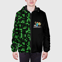 Куртка с капюшоном мужская MINECRAFT, цвет: 3D-черный — фото 2