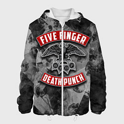 Куртка с капюшоном мужская Five Finger Death Punch, цвет: 3D-белый