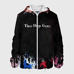 Куртка с капюшоном мужская THREE DAYS GRACE, цвет: 3D-белый