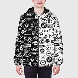 Куртка с капюшоном мужская ЛОГОТИПЫ АВТО, цвет: 3D-черный — фото 2