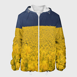 Куртка с капюшоном мужская Рапсовое поле, цвет: 3D-белый