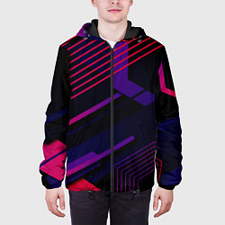 Куртка с капюшоном мужская Modern Geometry, цвет: 3D-черный — фото 2