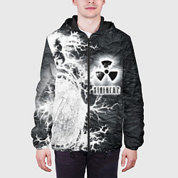 Куртка с капюшоном мужская Сталкер, цвет: 3D-черный — фото 2