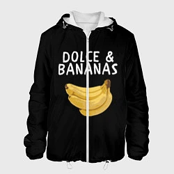 Куртка с капюшоном мужская Dolce and Bananas, цвет: 3D-белый