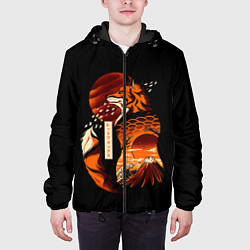 Куртка с капюшоном мужская JAPAN FOX, цвет: 3D-черный — фото 2