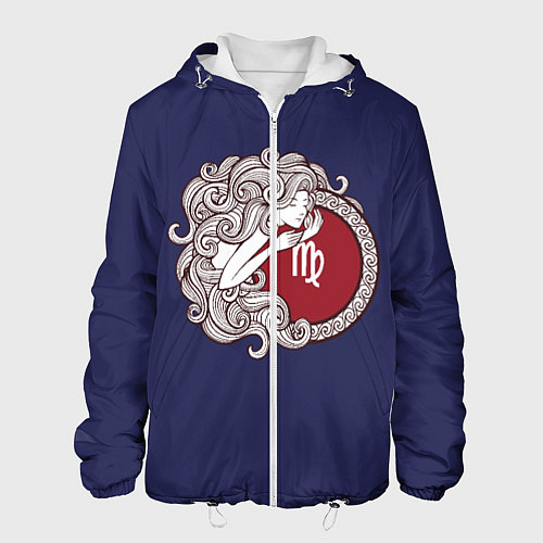 Мужская куртка Дева Знак Зодиака / 3D-Белый – фото 1