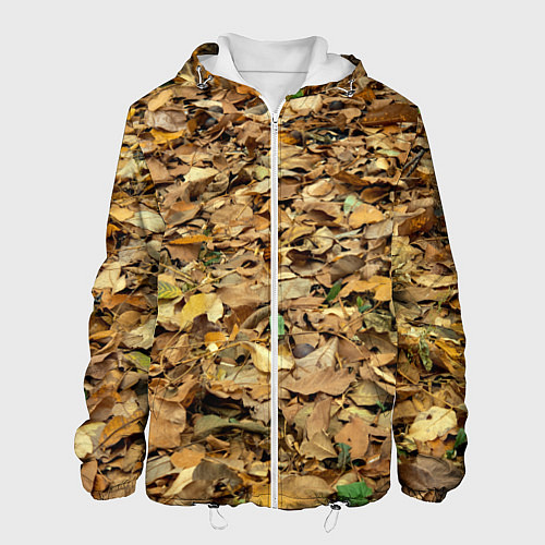 Мужская куртка Листья / 3D-Белый – фото 1