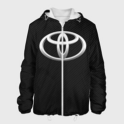 Куртка с капюшоном мужская Toyota carbon, цвет: 3D-белый