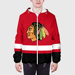 Куртка с капюшоном мужская Chicago Blackhawks, цвет: 3D-белый — фото 2