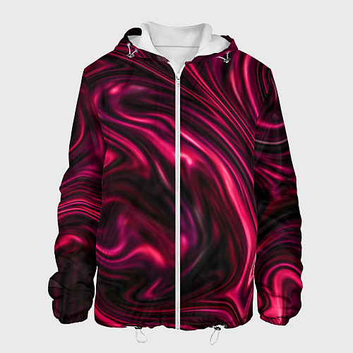 Мужская куртка Abstract Fluid / 3D-Белый – фото 1